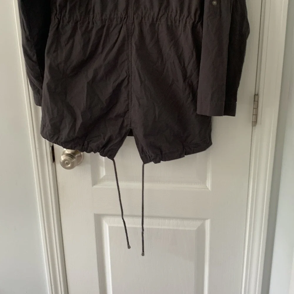 A New Day Lightweight‎ Gray Utility safari Jacket size Small hooded
